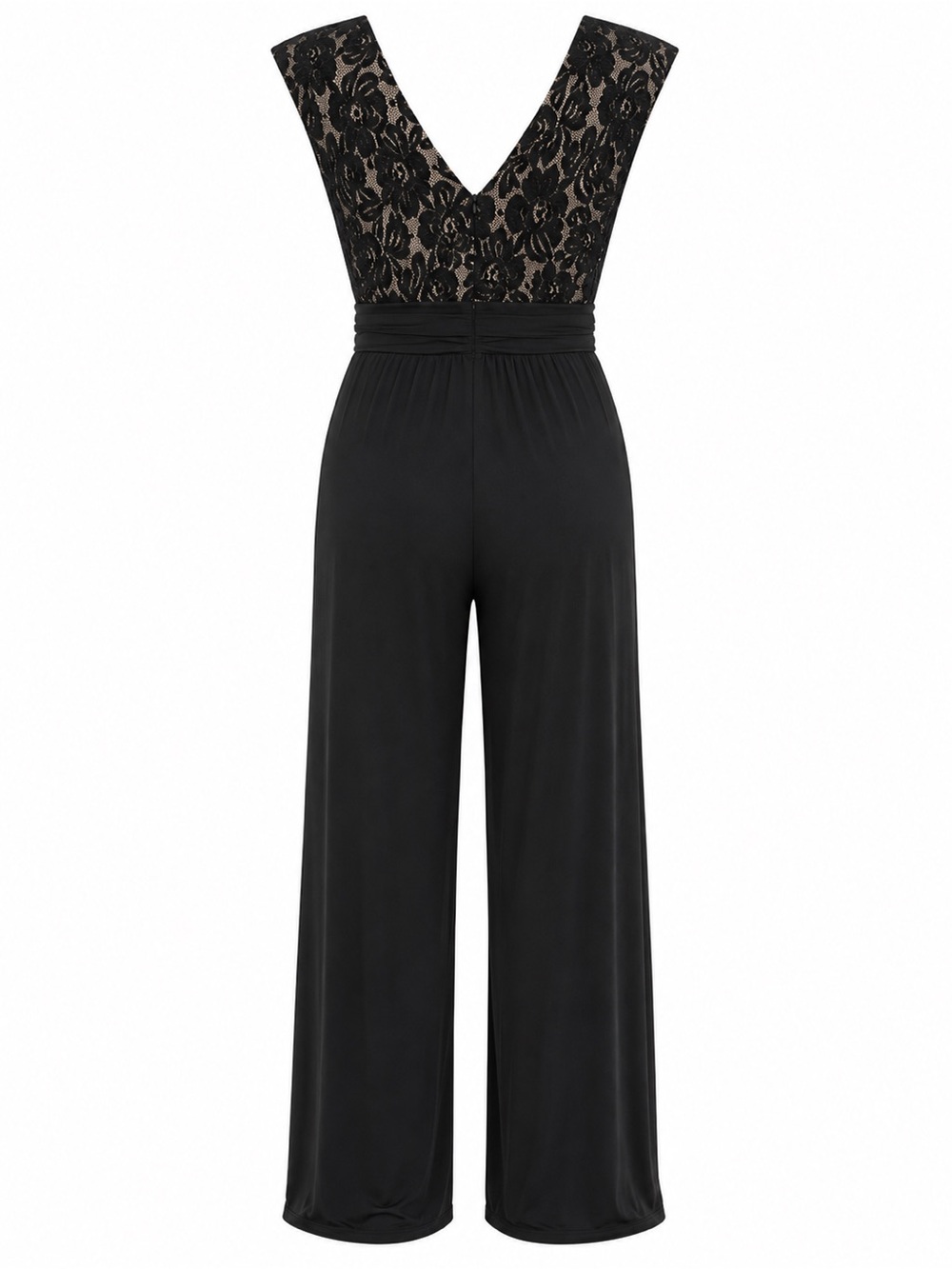 Enfocus Studio Black Lace Bodice Wide-Leg Jumpsuit - Picture 3 of 3